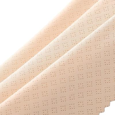 China Jacquard Eight Hole Breathable Fabric Yoga Clothes Women Nylon Underwear Knitted Fabric for sale