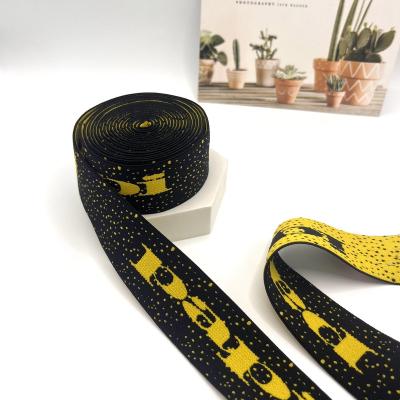 China Elastic Manufacturer Custom Web Band Spandex Waistband Jacquard Webbing Nylon Elastic Band for sale