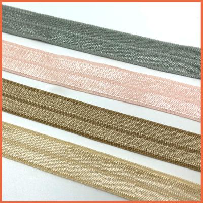 China Shiny Double Sharpening Elastic Bands 15mm Elastic Band Pleat Spandex Rubber Bands Folding Elastic Webbing for sale