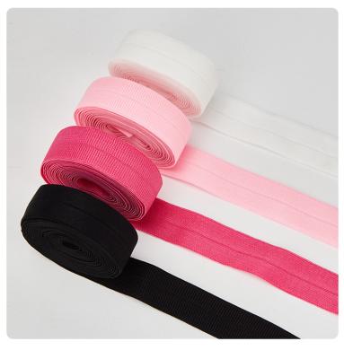 China Factory direct sales comfortable elastic nylon spandex hemmed webbing waistband down jacket cuffs elastic band for sale