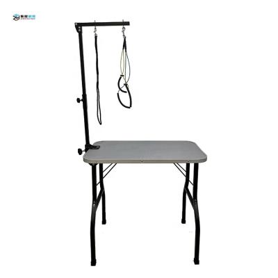 China Modern Lightweight Folding Pet Grooming Table With L Shape Grooming Arm for sale