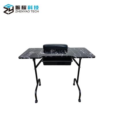 China Modern Concise Price Black Bottom Style Mini Foldable Nail Manicure Table MT-015-F for sale