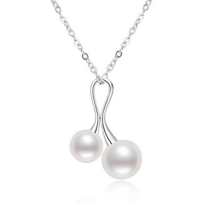 China FASHIONABLE Sterling Silver Elegant Natural Pearl Necklace Cherry Pendant5.5-8mm Pearl for sale