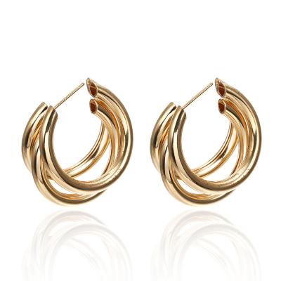 China Fashionable American hot Bohemian factory alloy metal multi-layer earrings saleC direct sales for sale