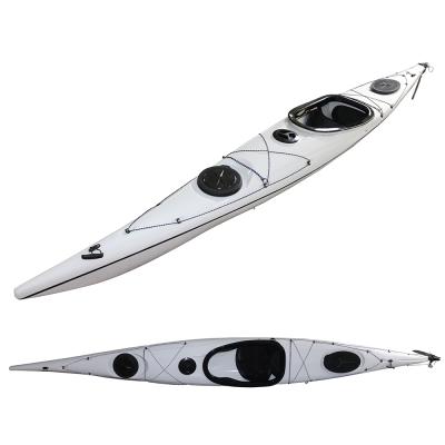 China ABS New Arrival Surfing Rowing Speed ​​Single Seat Sit In Sea Kayak For Fast Ocean Waters for sale