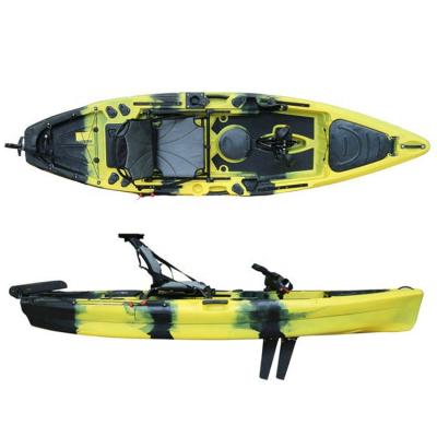 China Leisure 11.09 ft Sit On Top Pedal Kayak With Tiller Fishing Kayak Fin Pedal Kayak for sale