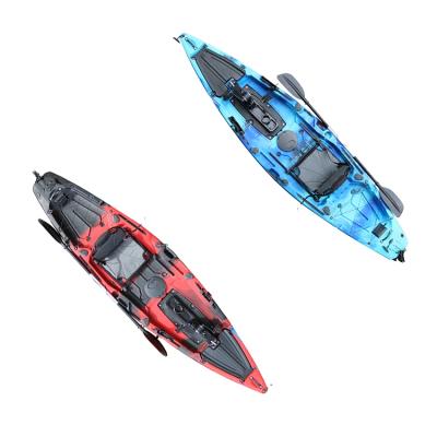 China Can FIN Kayak 12FT Pedal Kayak FIN Equip with Pedal Thruster or FIN Pedal and Pedal Thruster Pedal Training Kayak for Fishing for sale