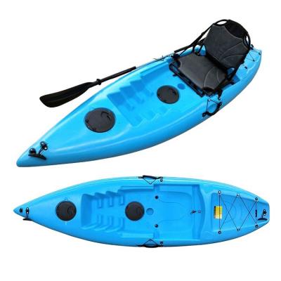 China Kayak Factory Competitive Price Plastic Rotational Mold Leisure Kayak With Sail for sale