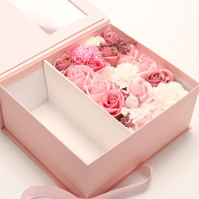 China Handmade Soap Rose Gift Box Christmas Wedding Birthday Mother's Day Luxury Soap Roses Flower Gift Set R295 for sale