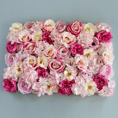 China L103 Natural Touch Top Sale 3D Wedding Artificial Silk Flower Wall Panel Backdrop Hydrangea Flower Wall For Wedding Store Event Backdrop for sale