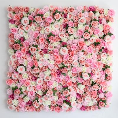 China R016 Home Decoration/Party Wedding 3D Artificial Silk Flower Wall Panel Backdrop 40*60 Flower Wall Panel Rose Decor For Wall Decoration for sale