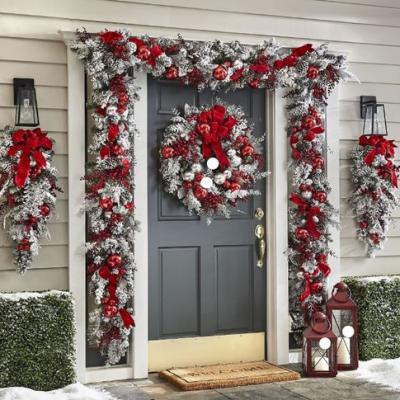 China R234 Autumn Christmas Door Wreath Grapevine Vine Wreath for Front Door Christmas Door Decoration Te koop