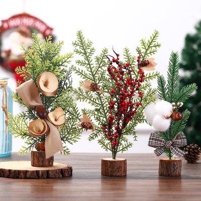 China Potted Artificial Pine Needle Pine Cone Aromatherapy Relaxation R343 Christmas Table Decoration Christmas Plant Table Decor for sale