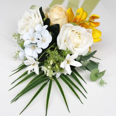 China A061 Silk wedding chair flower bouquet wedding decoration flowers artificial flowers back decoration for wedding en venta