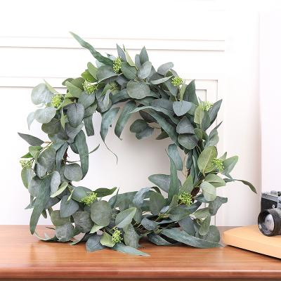 China R045 Garland Artificial Willow Garland Artificial Eucalyptus Silk Green Vine for sale