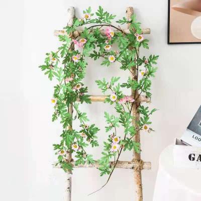 China R256 Silk Wedding Decoration Flowers Artificial Flores Vine Daisies Flower Garland for sale