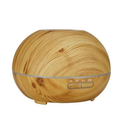 China Electric Power-Up Essential Oil Diffuser Wood Grain Aroma Diffuser 400ml Young Life Necessities Family Waterless for sale