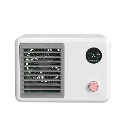 China Humidification Available Cold Water Mini Portable Rechargeable Air Cooler Battery Operated Hotel Purifying Ice Cool F18-0008 for sale