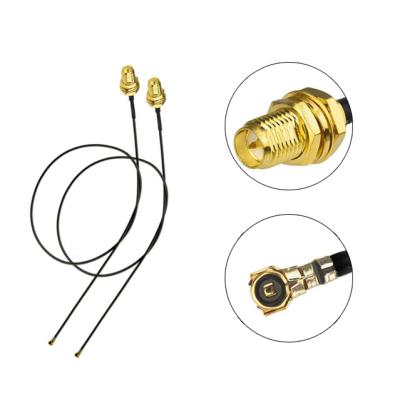 China Waterproof bulkhead 1.13mm 1.37mm U.fl IPEX mhf1 mhf4 to SMA female Ipex mhf1 mhf4 to RP SMA female pigtail antenna cable SMA-IPEX for sale