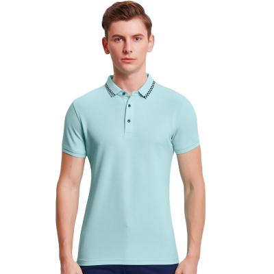 China Anti-Wrinkle 100 Cotton Mens Golf Blank Polo Shirt Embroidered High Quality Mens Quantity Custom Turtle Neck for sale