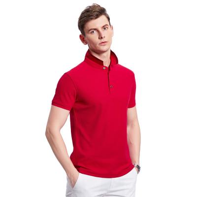 China Anti-Wrinkle 100 Cotton Mens Golf Blank Polo Shirt Embroidered High Quality Mens Quantity Custom Turtle Neck for sale