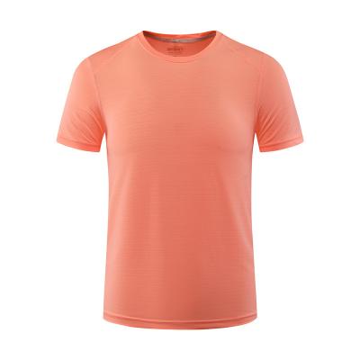 China Anti-wrinkle quick-drying high-end crystal fiber men round neck t-shirt for sale