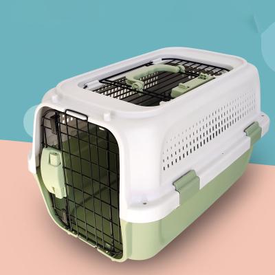 China Durable High Quality Portable Durable Travel Approved Airline Dog Cages Pet Cat Dog Hard-Sided Carrier Two-Door Available for sale