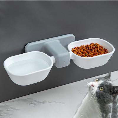 China Adjustable Wall Mounted Adjustable Dual-Use Pet Bowl Dishwasher Pet Dog Feeder Pet Water Bowl Automatic Pet Water Bowl for sale