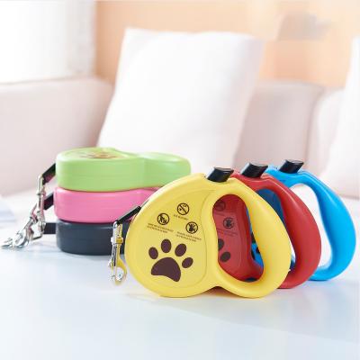 China Customized Cute Printing Automatic Retractable Retractable Style Plastic Durable Dog Walk Chain Dog Leash Retractable Retractable Style for sale