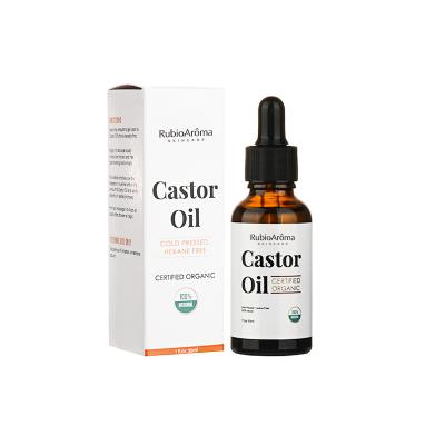 China Custom Bulk Organic Skin Revitalizer Private Label Cruelty Free 30ml Castor Oil Cold Pressed Serum For Eyelash Hair Growth for sale