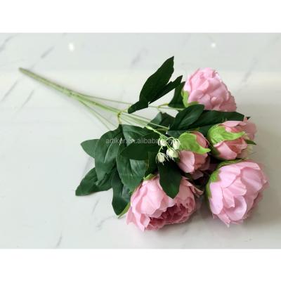 China New Design Eco-friendly Artificial Flower Real Touch Artiker Plastic Flower For Wedding Stage Wall Decoration for sale