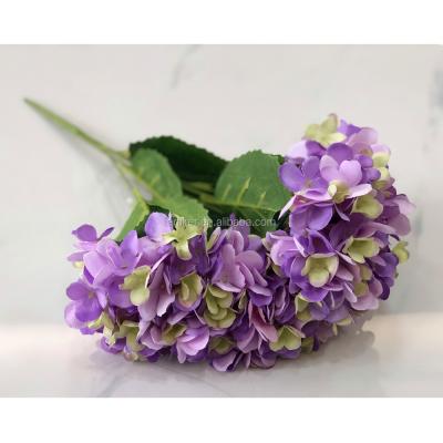 China Eco-friendly Amazon Hot Selling Bouquet Artificial Flower Hydrangea For Flower Arrangements for sale