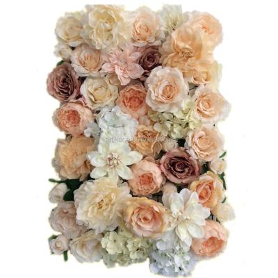 China Factory Price Eco-friendly Wholesale Hydrangea Rose Artificial Flower Wall For Wedding Backdrop Decoration for sale