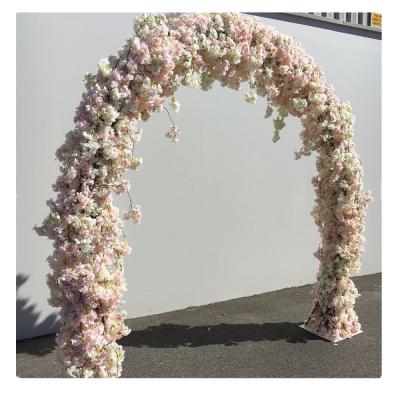 China Artiker Eco-Friendly Wedding Flower Arch Silk Metal Frame Backdrop  ODM Service 250cm Height for sale