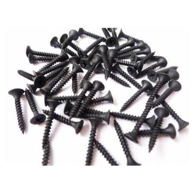 China Flat Black Phosphate Carbon Steel 3.5 x 25 mm Drywall Wood Screws Phillips Bugle Head Chipboard #6*1 Dry wall screw for sale