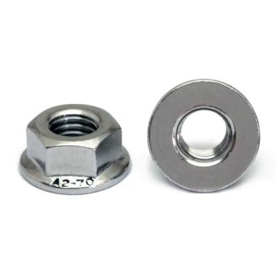 China Heavy Industry China Manufactured Wholesale Heavy Hex Flange Round Nut Hexagon Parts Hex Flange Lock Nut for sale