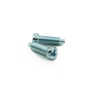 China Flat steel pan head square hole screw Eleven word machine screws for sale