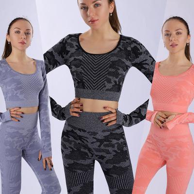 China New Breathable Fashionable Seamless Snakeskin Fitness Hip Lift Yoga Pants Leggings Sets Quick Dry Workout Yoga Set For Women for sale