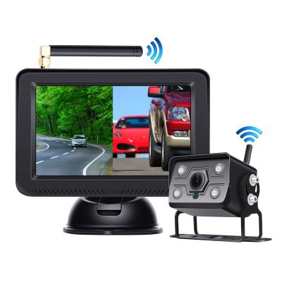 China Parking Line 1920*1080 Moving Camera For RV With 5inch 2CH Wireless Car Monitor 1080P Car Camera System for sale