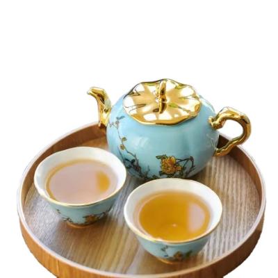 China Vintage Sustainable Hot Selling Fine Restaurants Flowers Blue West Lake Gift Porcelain Tea Cups for sale