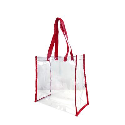 China Stadium Waterproof Custom Wholesale PVC Packing Shopping Bag Transparent Clear Transparent Handbag for sale