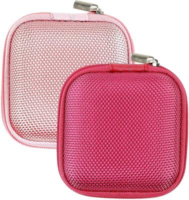 China Mini Earphone Anti-theft Bag Portable Mini Bag Storage Case Portable Pink Mesh Cloth for sale