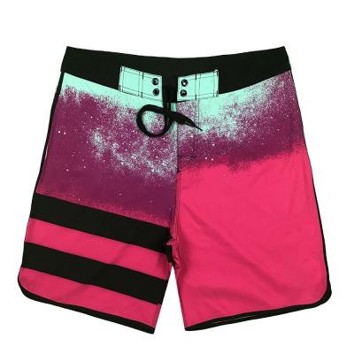 China Printed Microfiber Men's Breathable Board Shorts Wholesale Surfing Four-Sided Swim Trunk Elasticity Beachwear Beach Shorts for sale