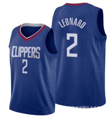 China The high quality antibacterial basketball tank top from no. 2 Leonardo of Clippers suitembroidered the last basketball tank top for sale