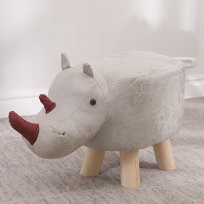 China Living Room Handmade Home Children Wooden Stool Shape Storage Wooden Animal Stool for sale