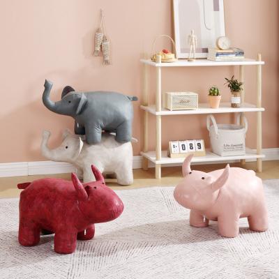 China Factory Customized Living Room Furniture Household Colorful Stool Animal Animal Ottoman Convertible for sale