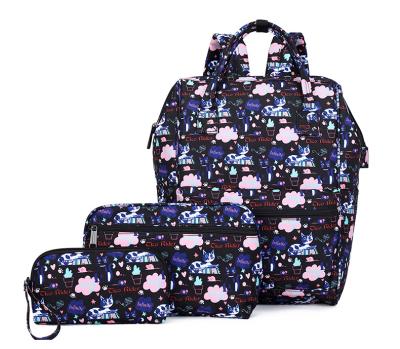 China Water Resistant Baby Clothes Tote Bags With Logo Custom Printed Large Diaper Bag Backpack Set Diaper Bag Purse And Wallet Bag For Women for sale