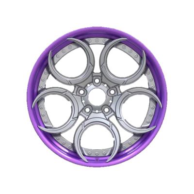 China GZ-01 19*8.5 19*9.5 5*108 5*120 Inch Aluminum Alloy Aluminum Alloy Car Wheel Rims Hole 5 2 Piece Casting Wheels for sale