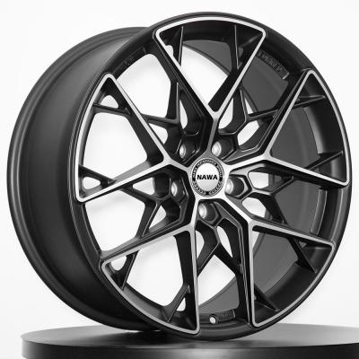 China FZ007 19inch 5x112 5x120 5x114.3 Alloy Wheel Rim Shape Matte Black Machine Face Flow Aluminum Wheels for sale