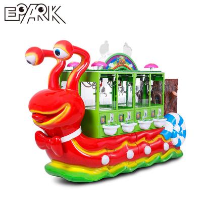 China New Arrival Colorful Snail Appearance 8 Players Mini Claw Toy Machine For Sale L300*W115*H200cm for sale